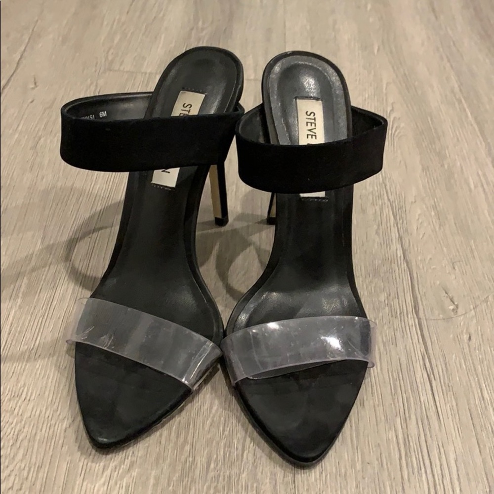 Clear/black heels from Steve Madden
